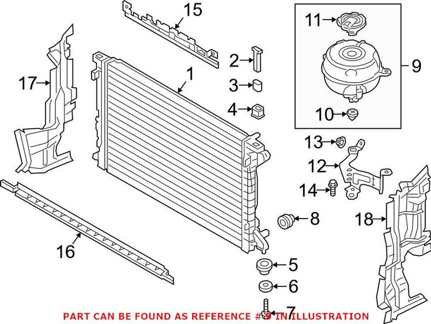 Audi Engine Coolant Reservoir